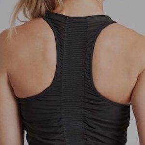 Athleta Bakasana Tank Fitted Ruched  Black Small